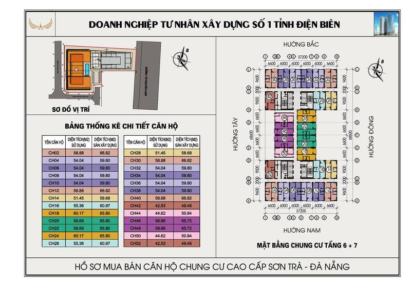 layout chung cư mường thanh đà nẵng tầng 6 và 7